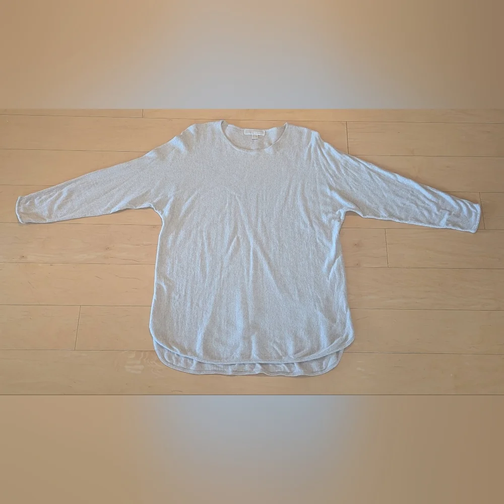 Michael Kors Cream Tunic Sweater XL Longline Oversized Cozy Knit